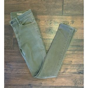 Gap 1969 Olive Skinny Jean Jeggings